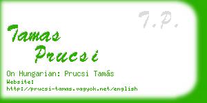 tamas prucsi business card